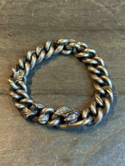 WERKSTATT:MUNCHEN/BRACELET CURB CHAIN ROSEBUD /925[M2712][49-003-026]